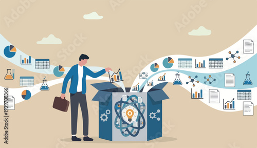 Consolidate report or combine data, integration or connection get solution success, union blend join research, collaboration or optimization, hand put data graph consolidate in the box.