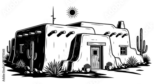 vector illustration of a factory