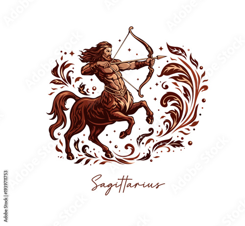 The illustration - zodiac sign in the modern style.
