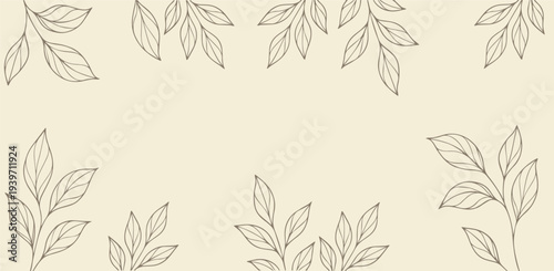 Botanical Leaf Background Floral Natural Pattern Design