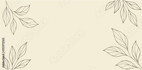 Floral Leaf Background Botanical Elegant Nature Design