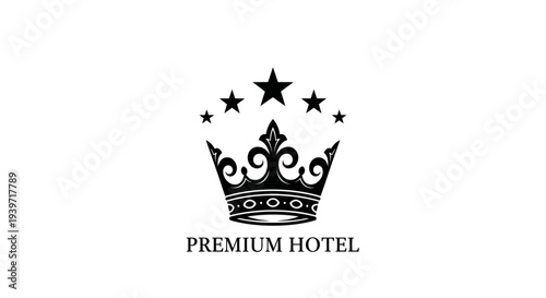 Luxury Crown Logo for Premium Hotel Brand.