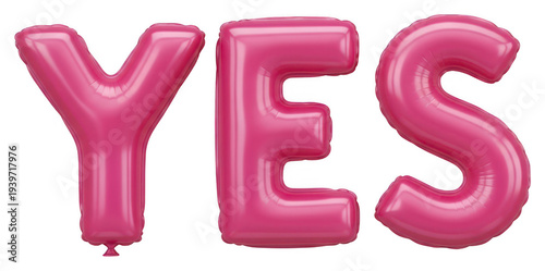 pink balloon letters yes png balloon alphabet png party balloon text png celebration balloon png transparent background image