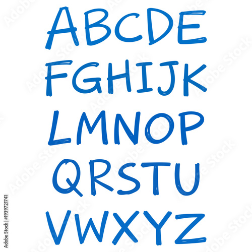 children's handwritten font vector
Vector alphabet font on a white background
