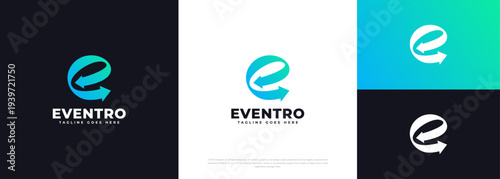 Modern Letter E Logo Minimal Geometric Alphabet E Symbol Corporate Business Brand Identity Vector Design