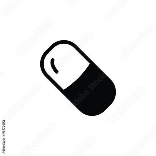 capsule solid icon vector design good for web or mobile app