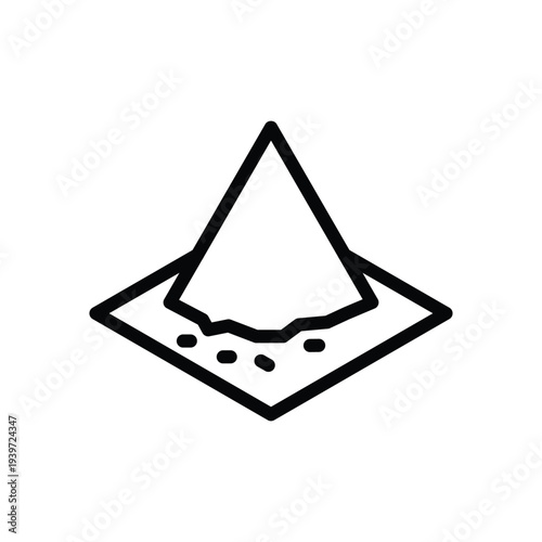 powder medicine outline icon vector design good for web or mobile app