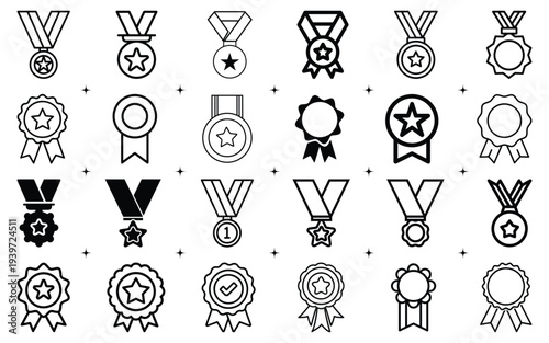 set of Award Badge Icon