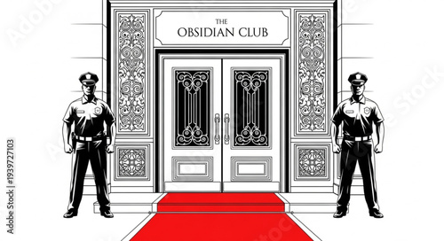 businessman in front of a door