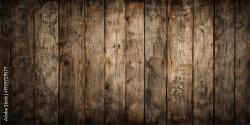 A weathered brown timber board pattern creates a natural old wood texture background with a rough grunge surface of weathered planks for a rustic wooden wall design backdrop