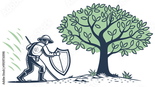 Protect What Protects Us Vector Illustration