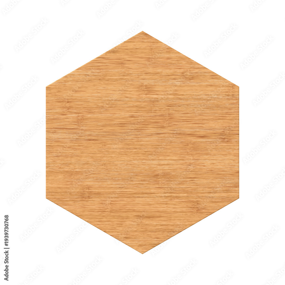 Naklejka premium Bamboo wood drink coaster isolated. Natural timber trivet.