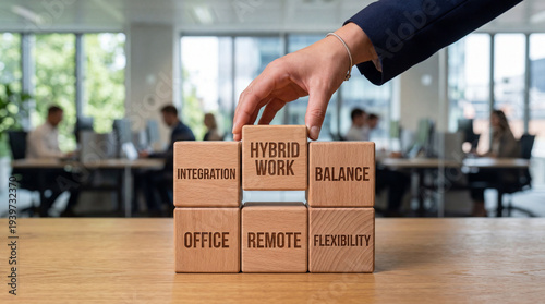 Human resources hybrid workplace strategy office remote flexibility integration and balance