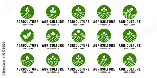Agriculture and forestry logo designs for eco-friendly industry branding