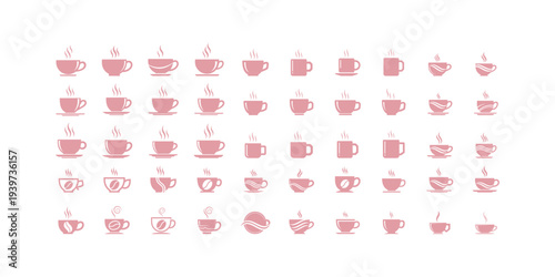 Coffee shop branding logo collection in white background