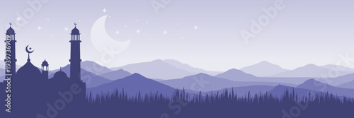 Minimalist Muslim festive backdrop for corporate email header and seasonal web landing page