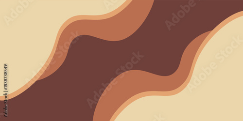 Orange yellow red gradient tone color curve line overlap paper layer vector background with space for artwork design