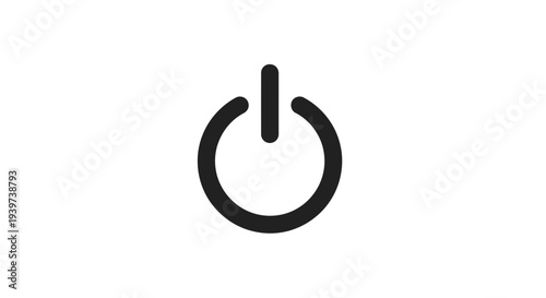 Power Button Symbol Icon Logo Design.