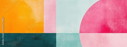 Abstract Geometric Shapes Colorful Background Design.