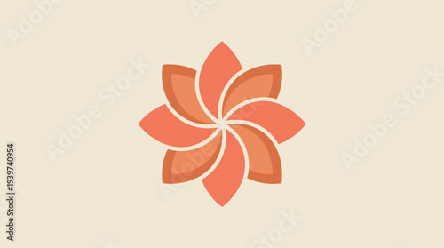 A beautiful and elegant floral graphic featuring layered petals in shades of orange creating a harmonious and visually appealing decoration for various uses.