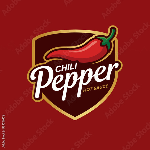 An eye-catching logo design for chili pepper hot sauce, reflecting the fiery nature and bold flavors associated with spicy cuisine and culinary delights.