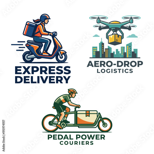 This image showcases a delivery rider using a scooter to ensure fast service for customers. It represents modern logistics and the convenience of express delivery solutions.