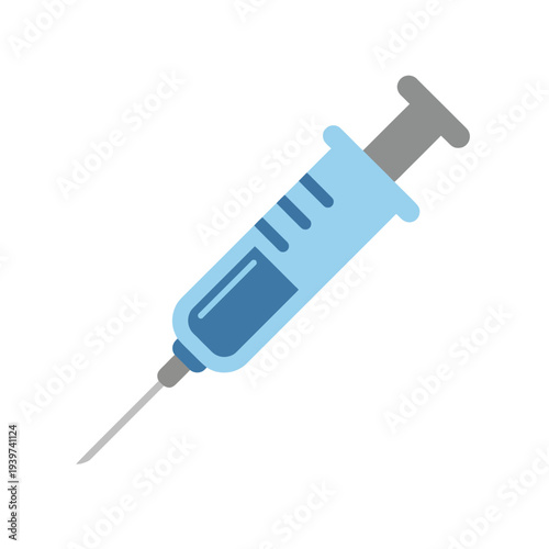 This image depicts a medical syringe, illustrating its use in healthcare and vaccination, emphasizing the significance of immunization and health protection for communities.