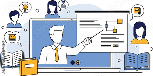 Online learning and distance education a visual representation of modern digital classrooms