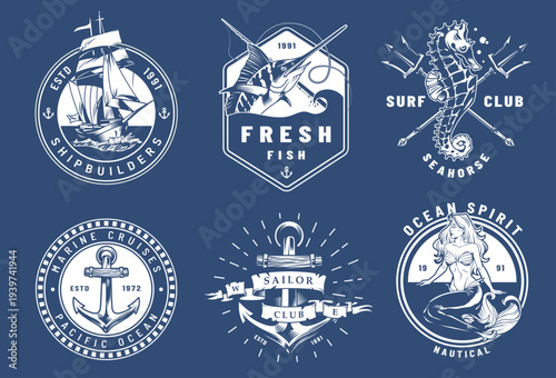 Nautical logos designs