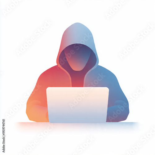 Cyber Crime Concept with Hooded Hacker Character