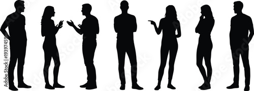 Happy family silhouettes jumping with raised arms, parents and child celebrating together, joyful people icons isolated for lifestyle happiness, freedom and celebration concept