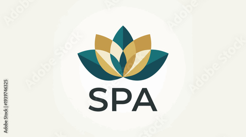 An elegant lotus flower design symbolizing tranquility and relaxation, ideal for spa services or wellness branding to convey a sense of peace and rejuvenation.