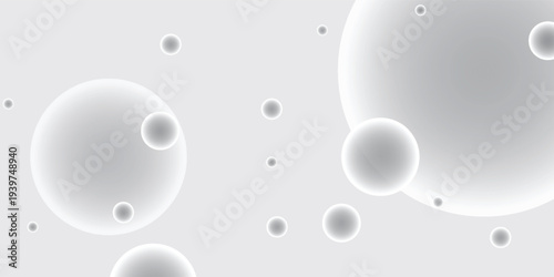 Abstract geometric background with soft white and gray gradient for high-tech graphic business background. Illustration design templates, web backgrounds, wallpapers, desktops, bubbles.