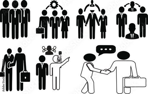 Collection of purple arrows and starburst graphics on black background