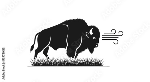Bison standing in the grass.