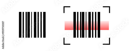 Barcode linear pattern, fake long bar code