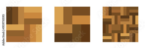 Wood parquet icon, floor tile background