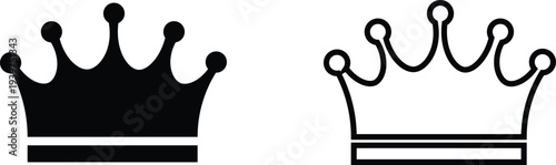 Royal Crest Silhouette: The regal crown is a timeless symbol of power and authority. A striking graphic, perfect for conveying elegance.