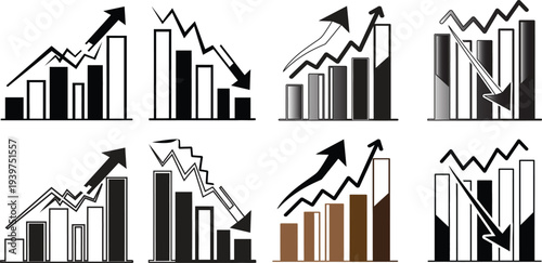 Collection of 25 abstract symbols with neon colors on a black background