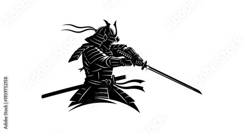 samurai warrior in armor with sword