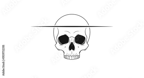 skull with a line on top