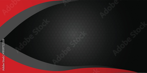 Black and red color geometric abstract background with copy space for your business, Vector illustration