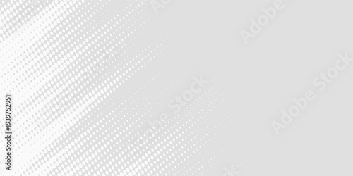 White Dot Background Gray Wave Light Texture Background. Halftone Modern Art Background