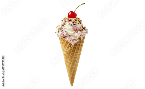 Photos ice cream cone isolated on white background