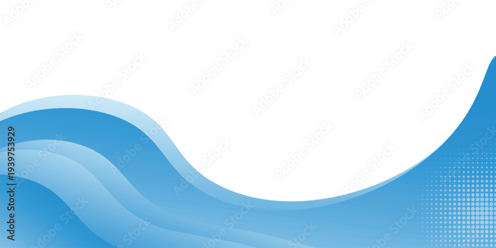 Obraz premium Abstract blue waves background, minimal waves design concept
