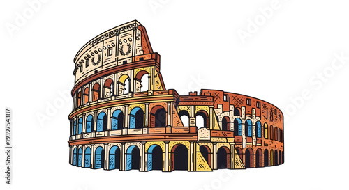 The Colosseum Ancient Roman Architecture.