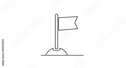 Simple flag on a pole icon.