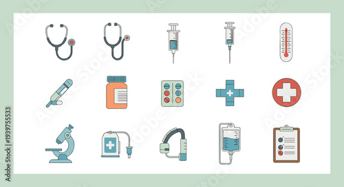 Medical Icons Collection Healthcare Symbols.