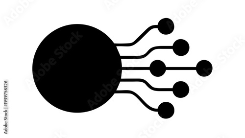 Bio-Inspired AI Vector Icon Combining Neurons and Tech Circuits