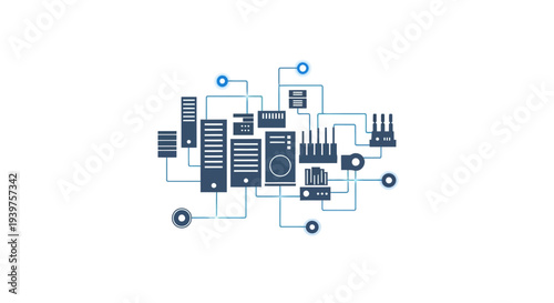 server room, data center, circuit board